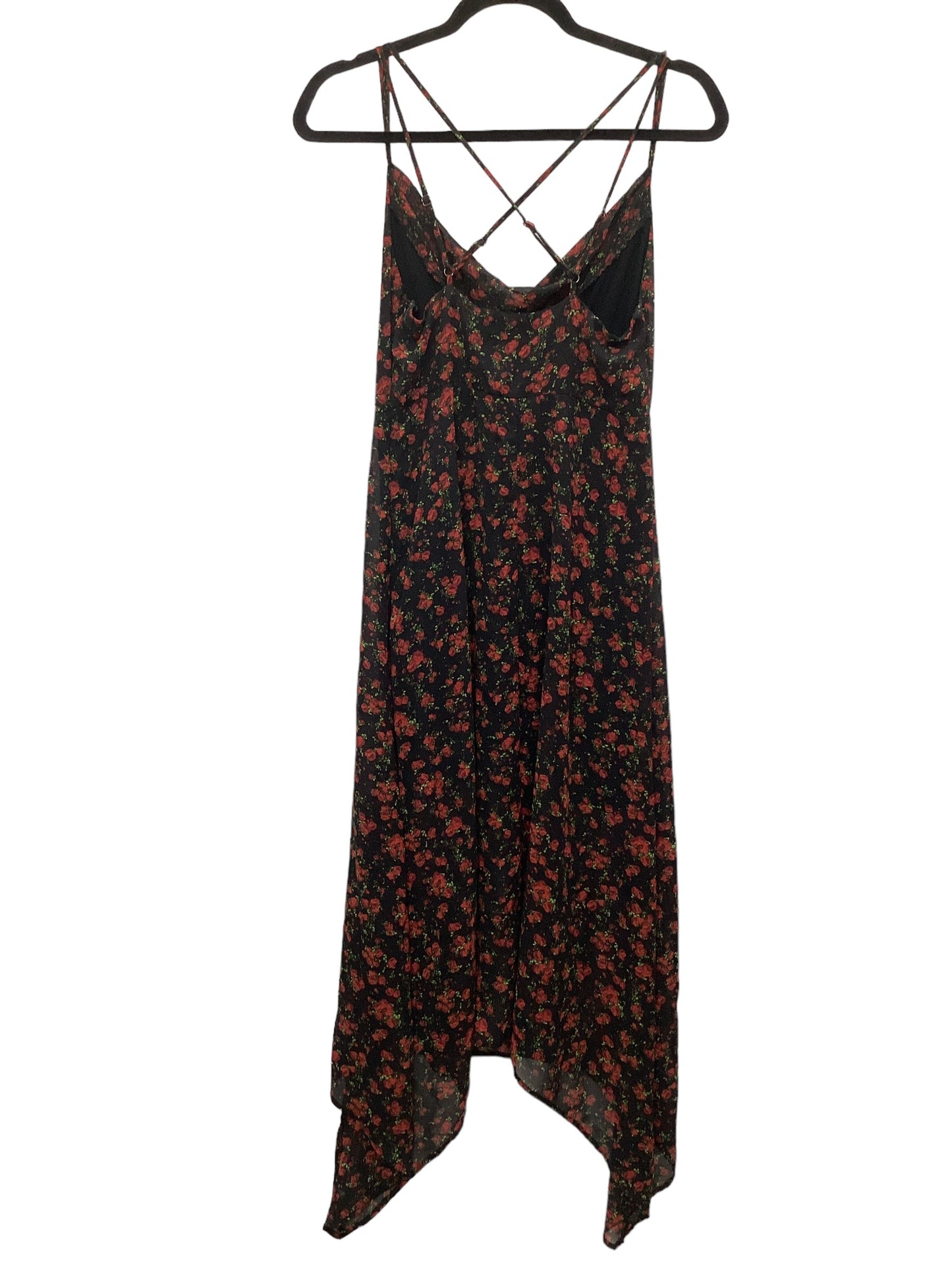 Black & Red Dress Casual Midi Wild Fable, Size Xs