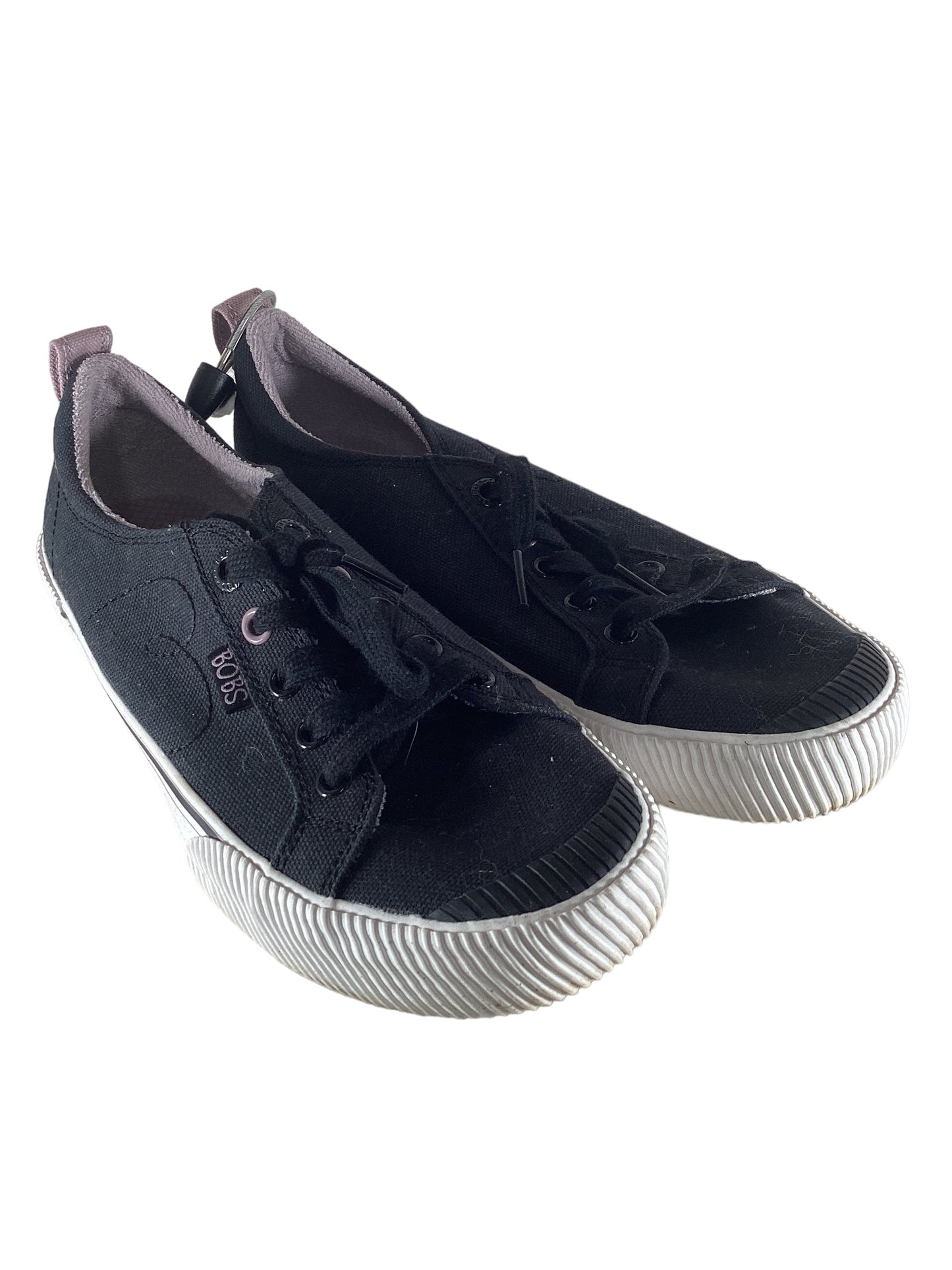 Black Shoes Sneakers Bobs, Size 8