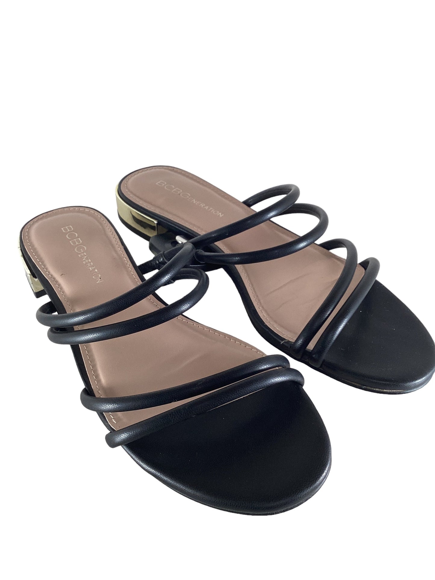Black Sandals Flats Bcbg, Size 7