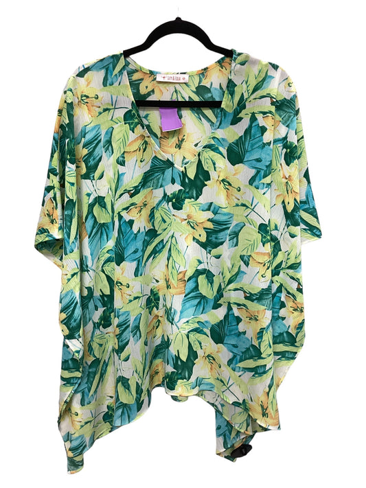 Tropical Print Swimwear Cover-up Clothes Mentor, Size S