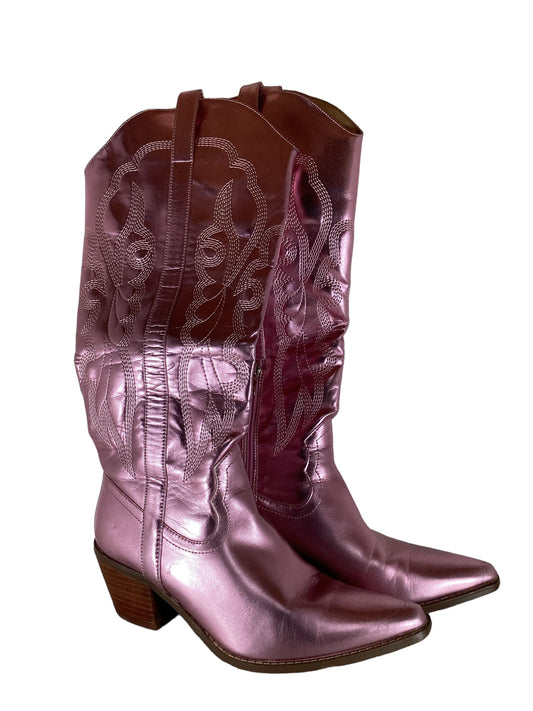 Pink Boots Western Cme, Size 10