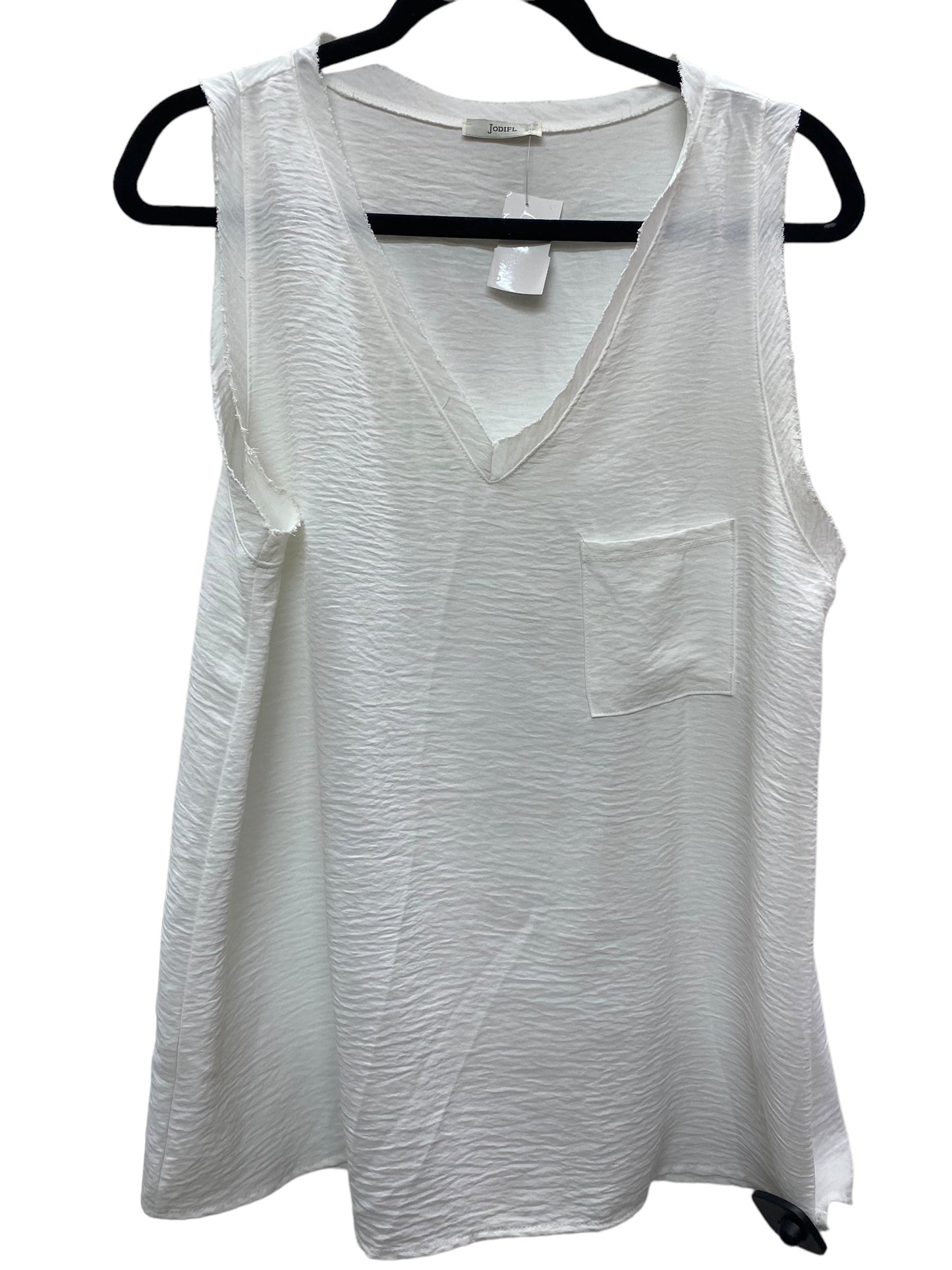 White Top Sleeveless Jodifl, Size M