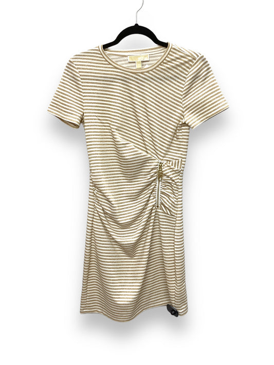 Gold & White Dress Party Short Michael By Michael Kors, Size Xs