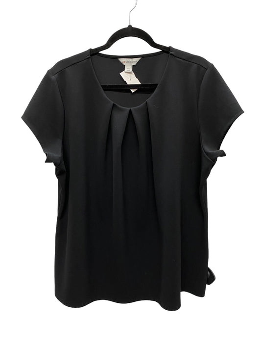 Top Short Sleeve By Liz Claiborne In Black, Size: Xxl