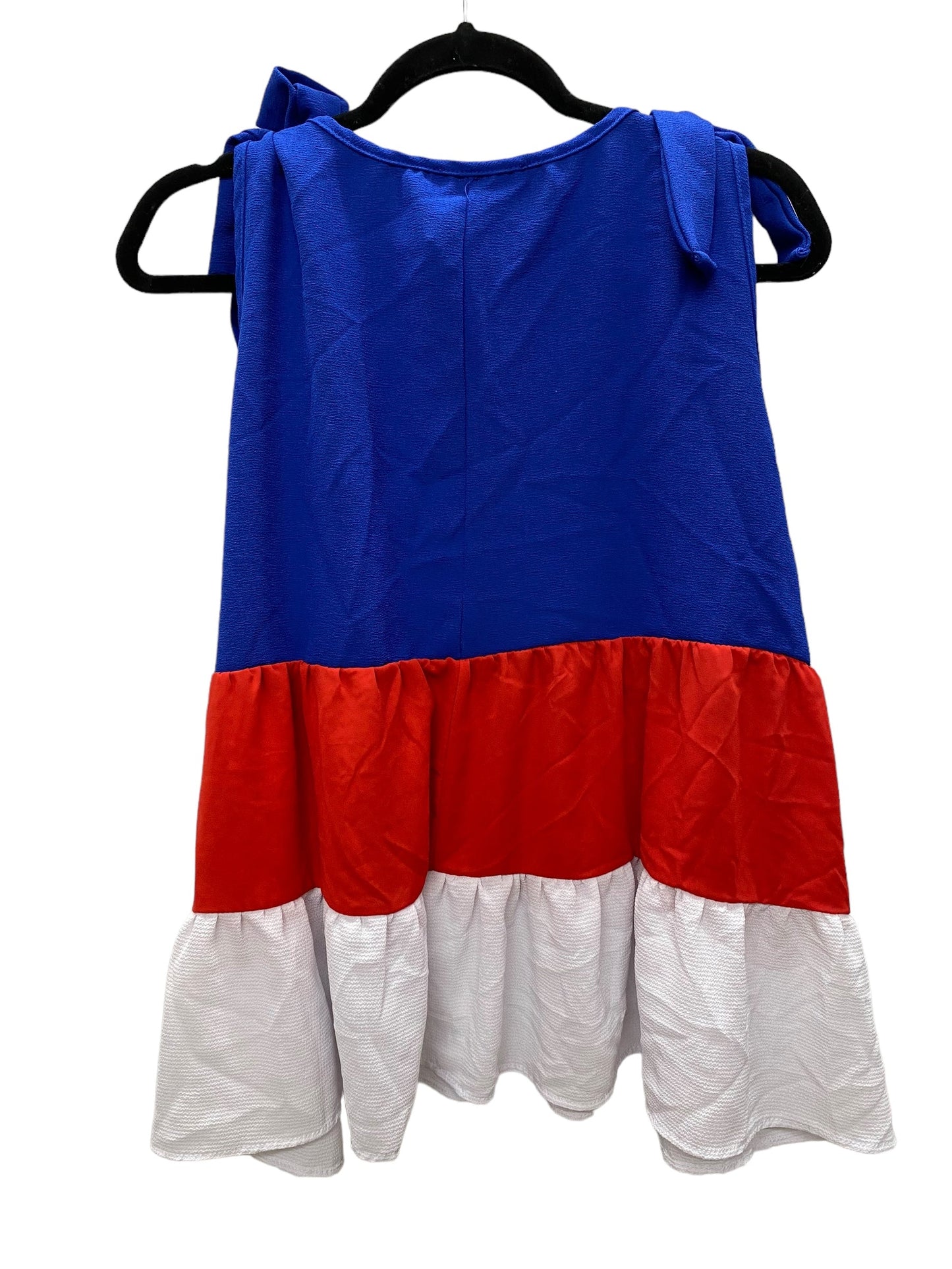 Top Sleeveless By Haptics In Blue & Red & White, Size: 1x