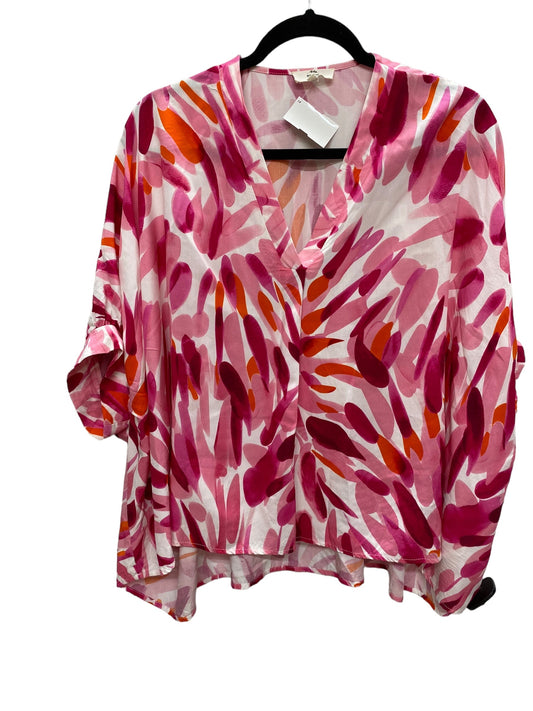 Top Short Sleeve By Entro In Pink & Red, Size: S