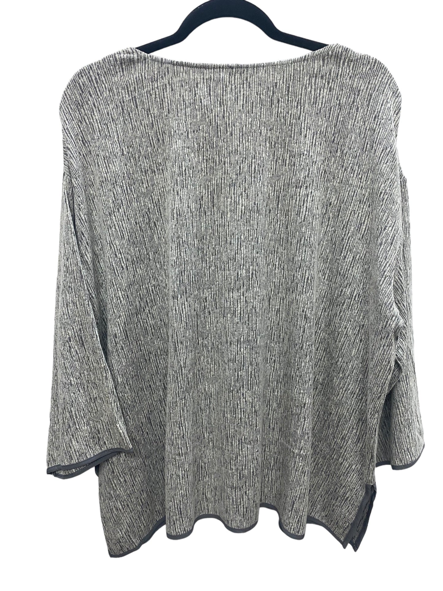 Top Long Sleeve By Pure Jill In Grey, Size: Xl