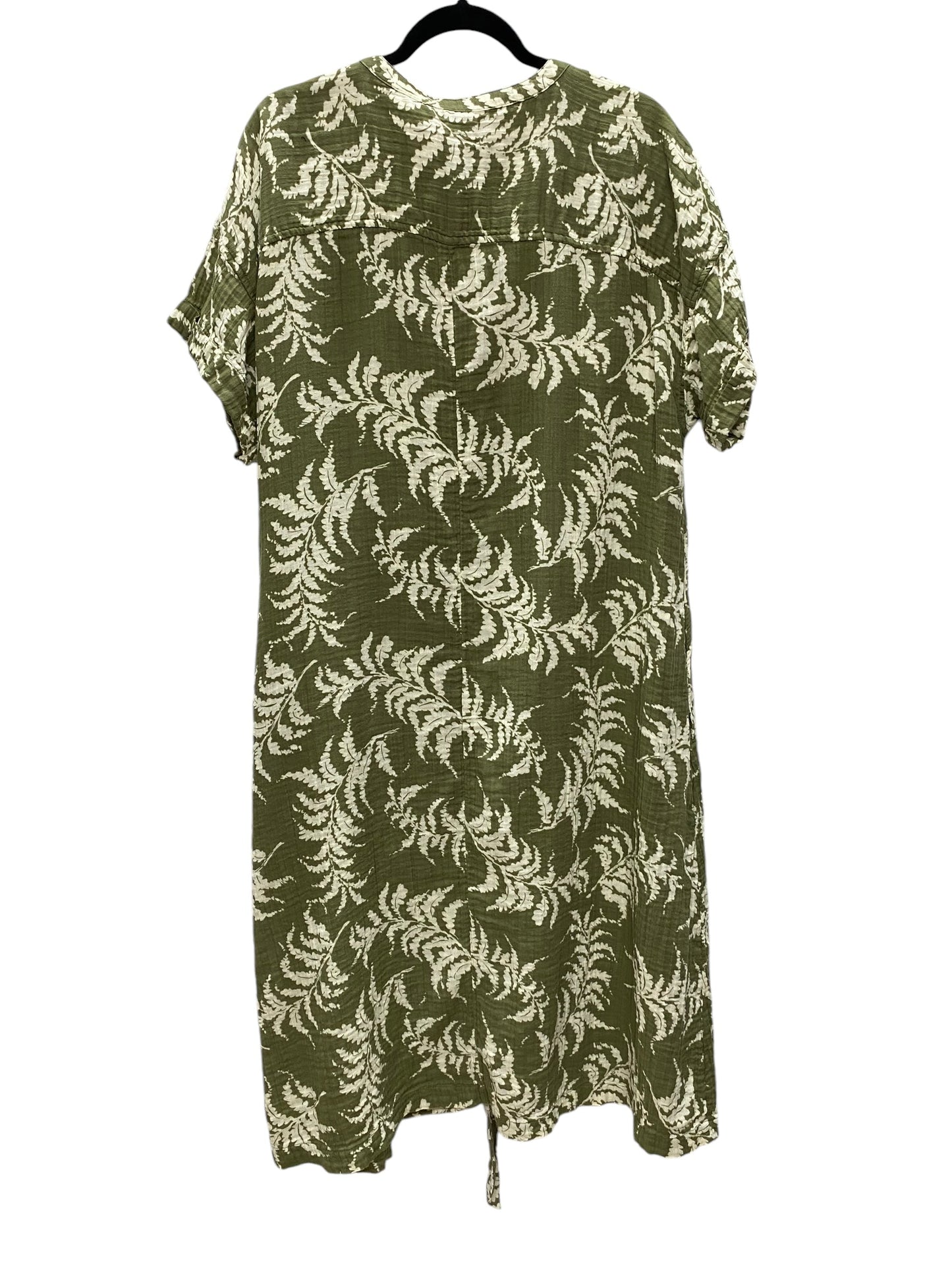 Dress Casual Maxi By Wonderly In Green & White, Size: 2x