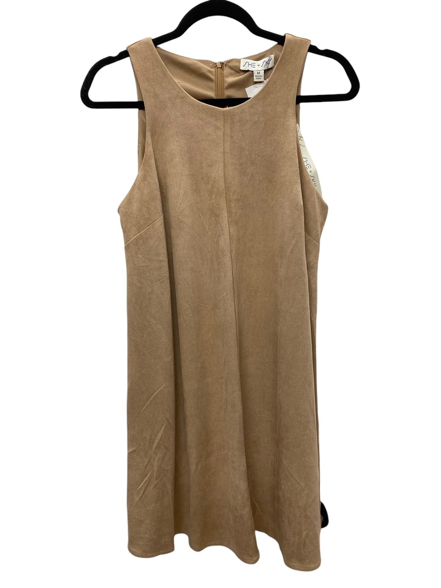 Dress Casual Short By She + Sky In Tan, Size: M