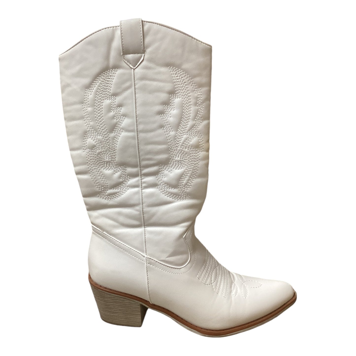 Boots Western By Pierre Dumas In White, Size: 9