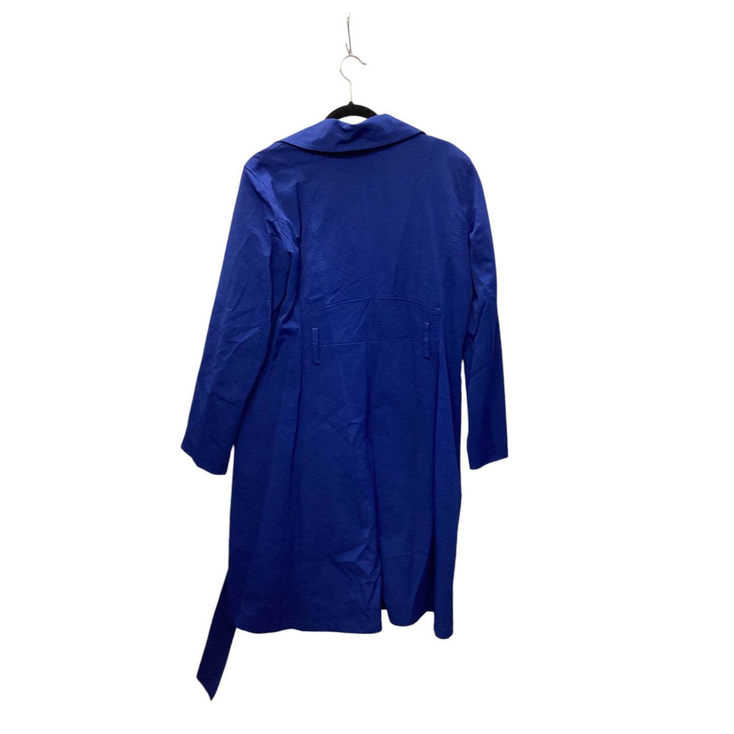 Coat Trench Coat By New York And Co In Blue, Size: L