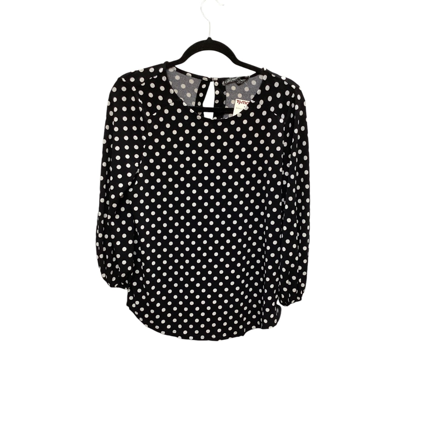 Top Long Sleeve By Adrianna Papell In Black & White, Size: S