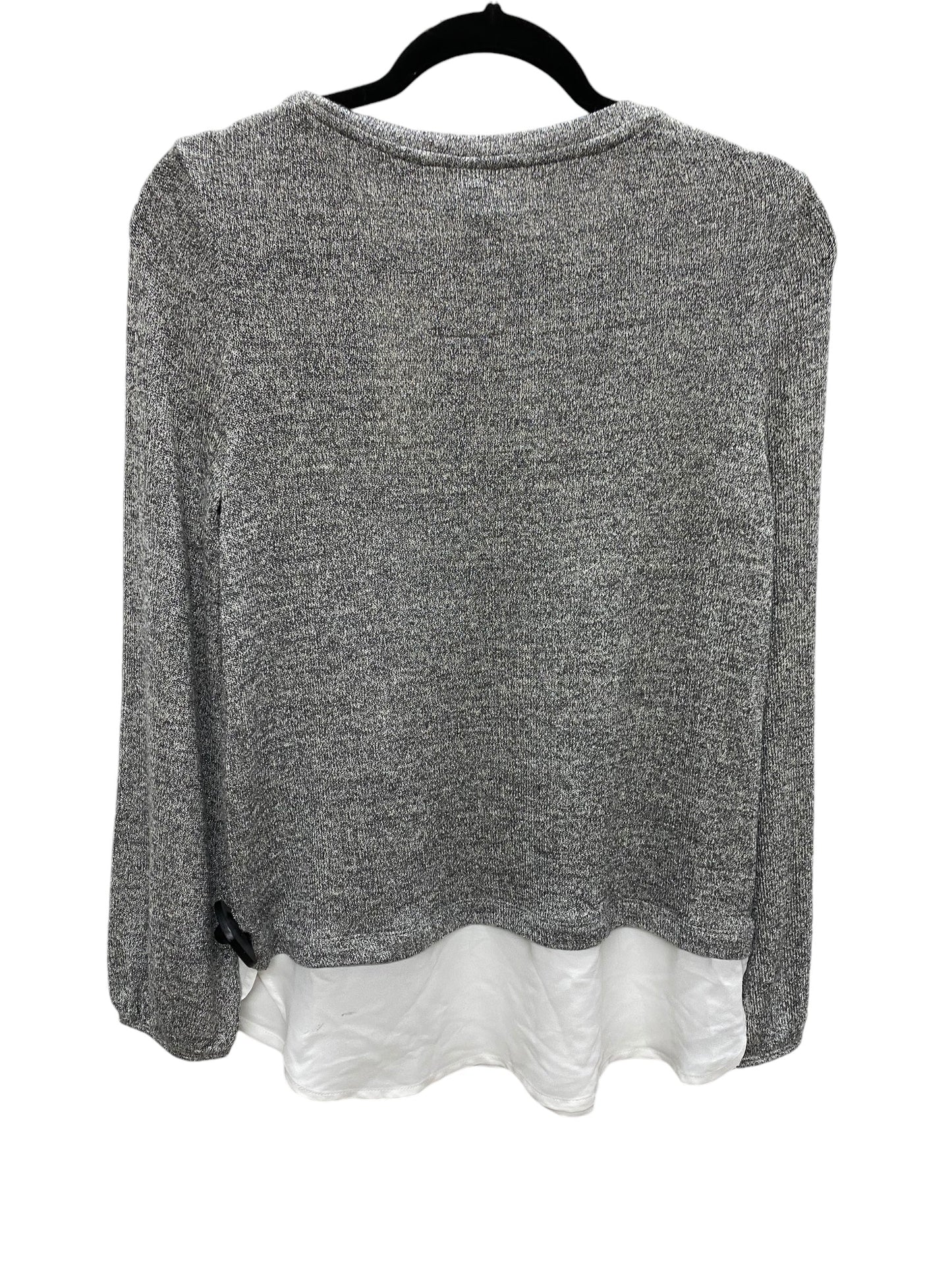 Top Long Sleeve By New York And Co In Grey, Size: Xs