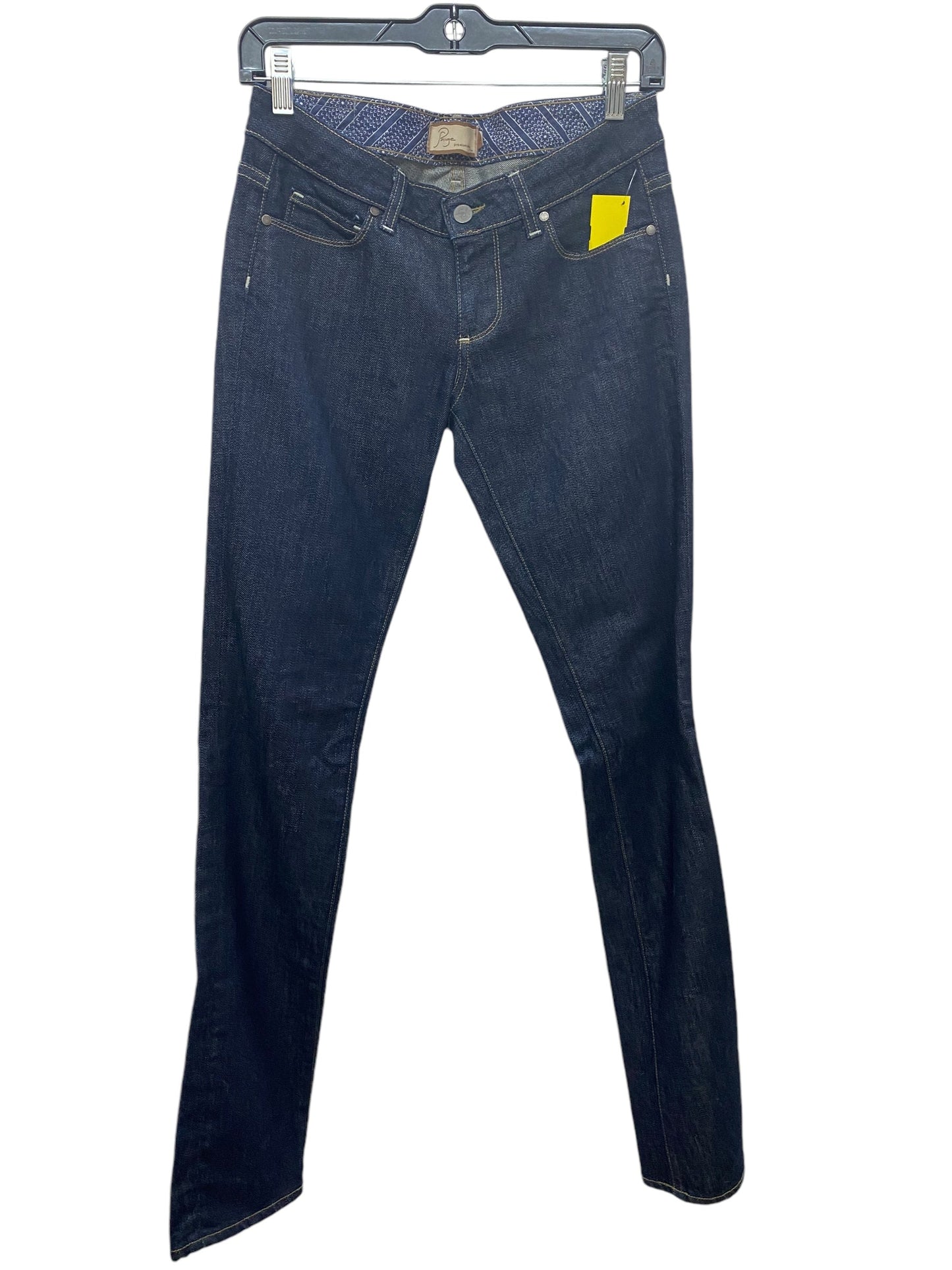 Jeans Straight By Paige In Blue Denim, Size: 4