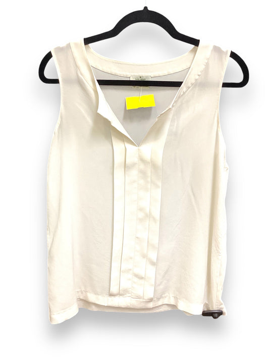 Top Sleeveless Designer By Kate Spade In Cream, Size: M