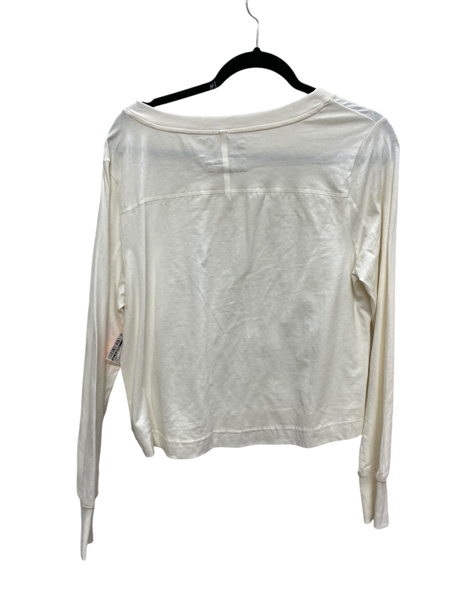 Athletic Top Long Sleeve Crewneck By All In Motion In Cream, Size: Xs