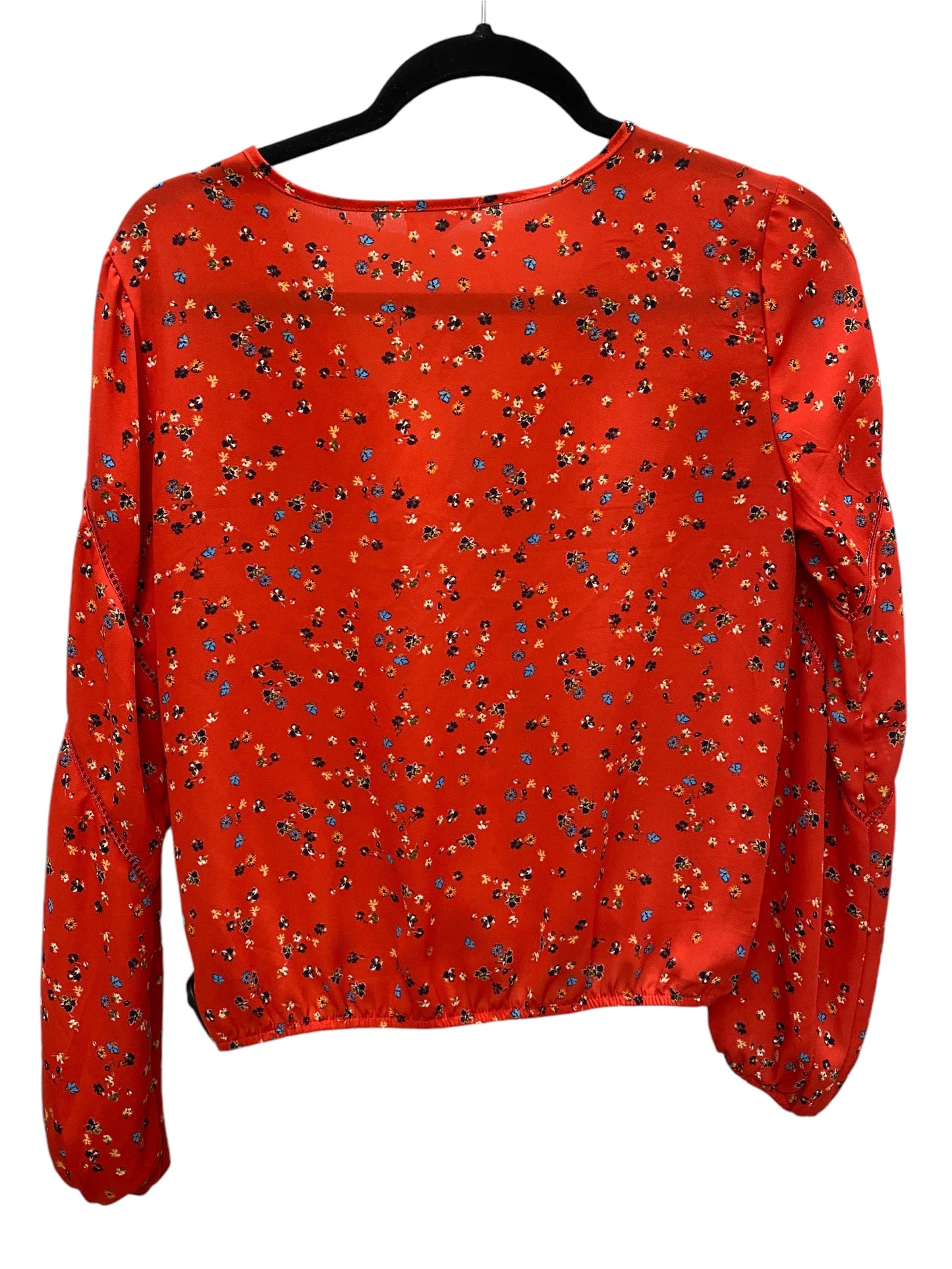 Top Long Sleeve By Sienna Sky In Red & White, Size: S