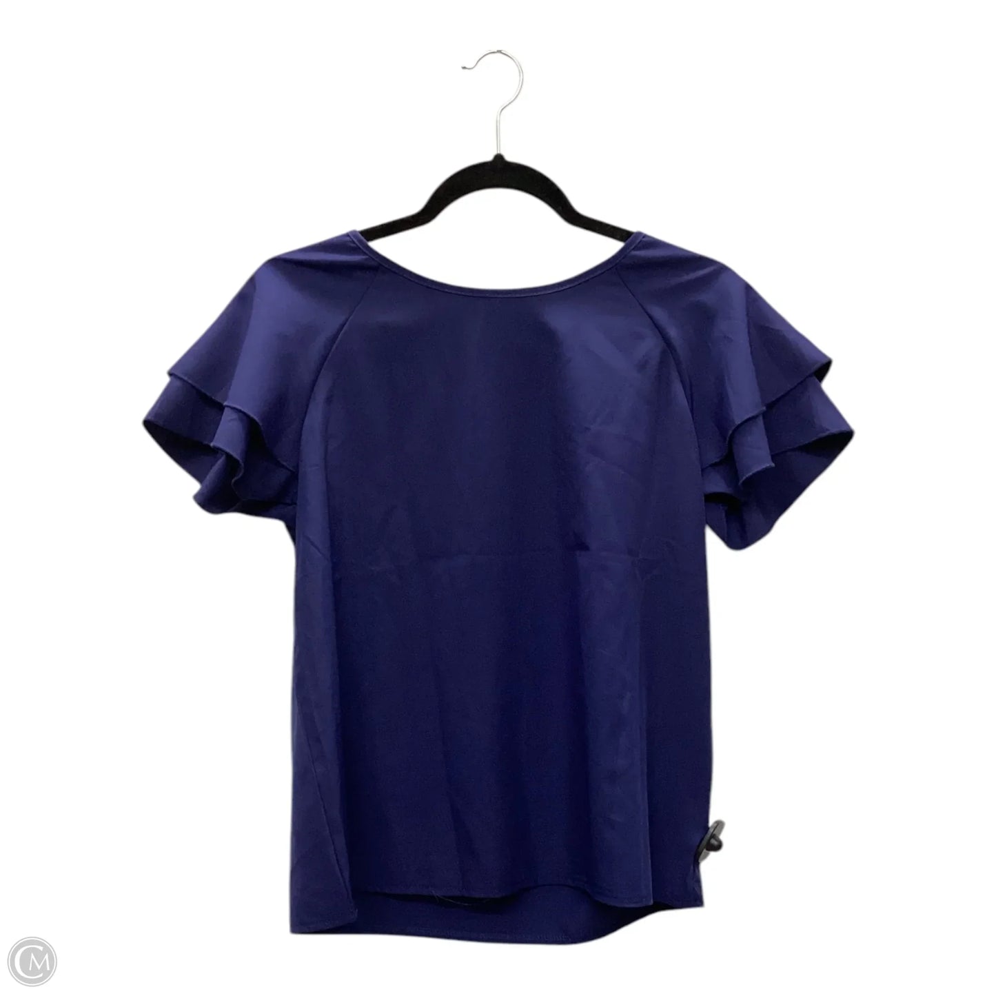 Top Short Sleeve Basic By Shein In Navy, Size: L