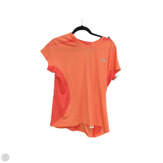 Athletic Top Short Sleeve By The North Face In Orange, Size: Xl