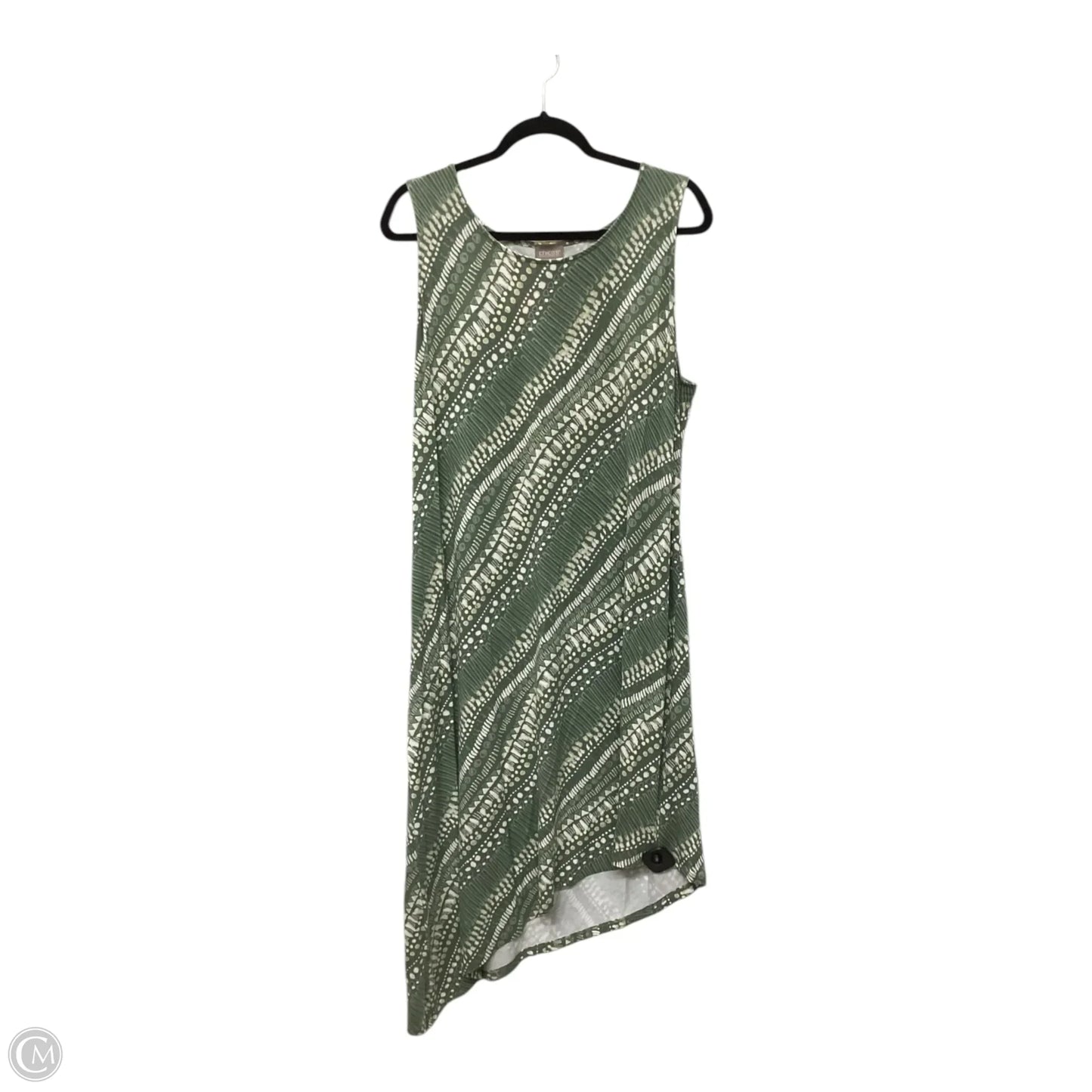 Dress Casual Midi By Chicos In Green, Size: Xl