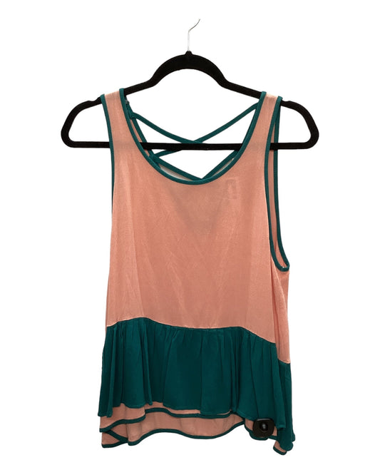 Green & Pink Top Sleeveless Entro, Size L