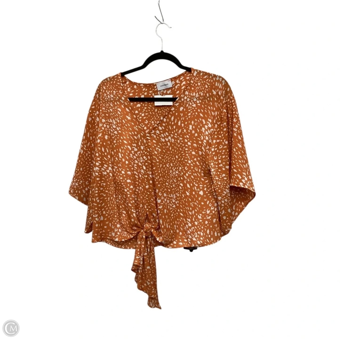 Top Short Sleeve By Adrienne In Orange, Size: M
