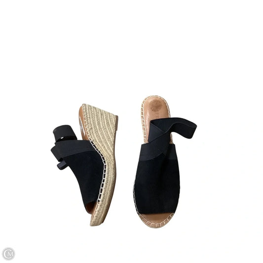 Sandals Heels Wedge By Gentle Souls In Black, Size: 8.5