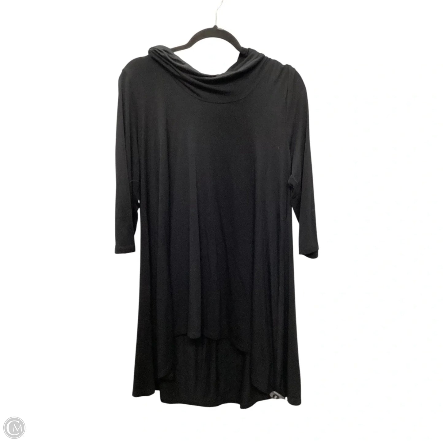 Tunic Long Sleeve By Grace In Black, Size: L