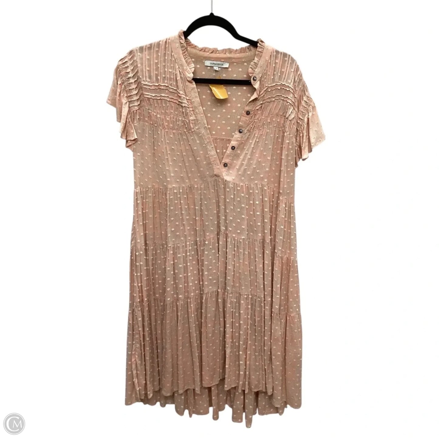 Dress Casual Short By Olivaceous In Peach, Size: S