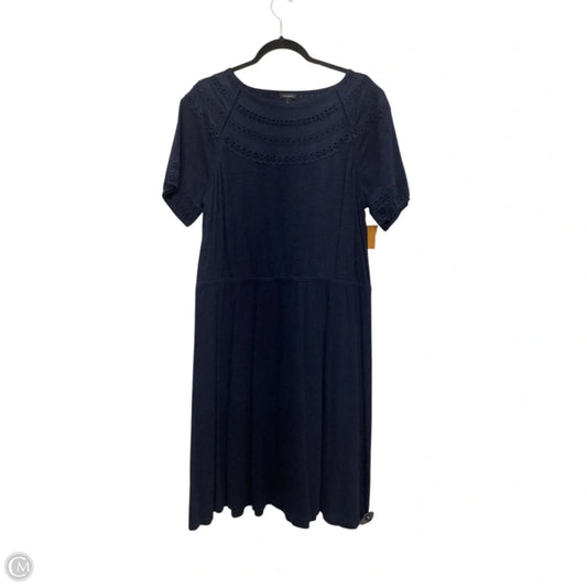 Dress Casual Midi By Talbots In Navy, Size: Xl