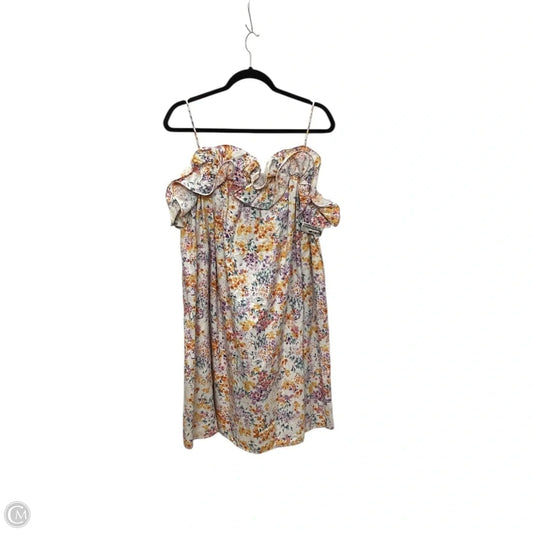Dress Casual Short By H&m In Floral Print, Size: L