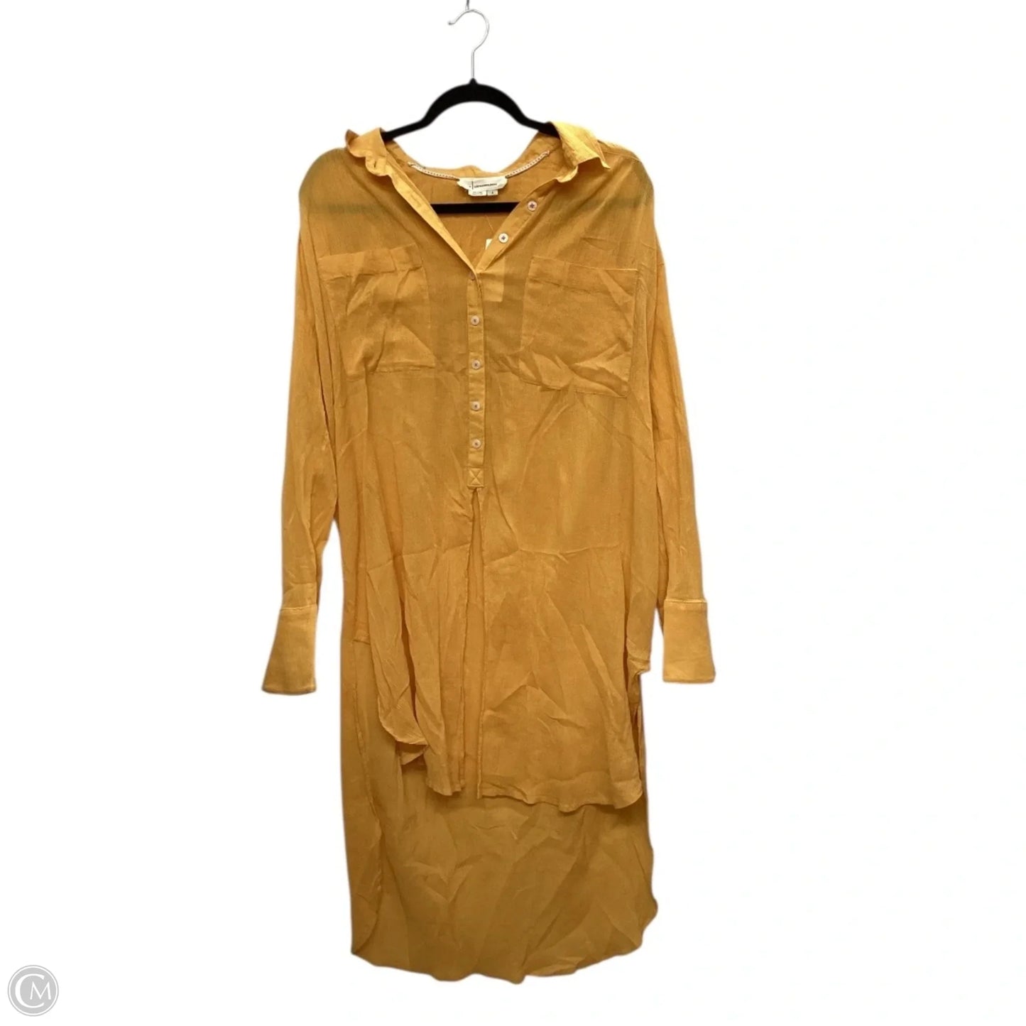 Top Long Sleeve By Anthropologie In Yellow, Size: S