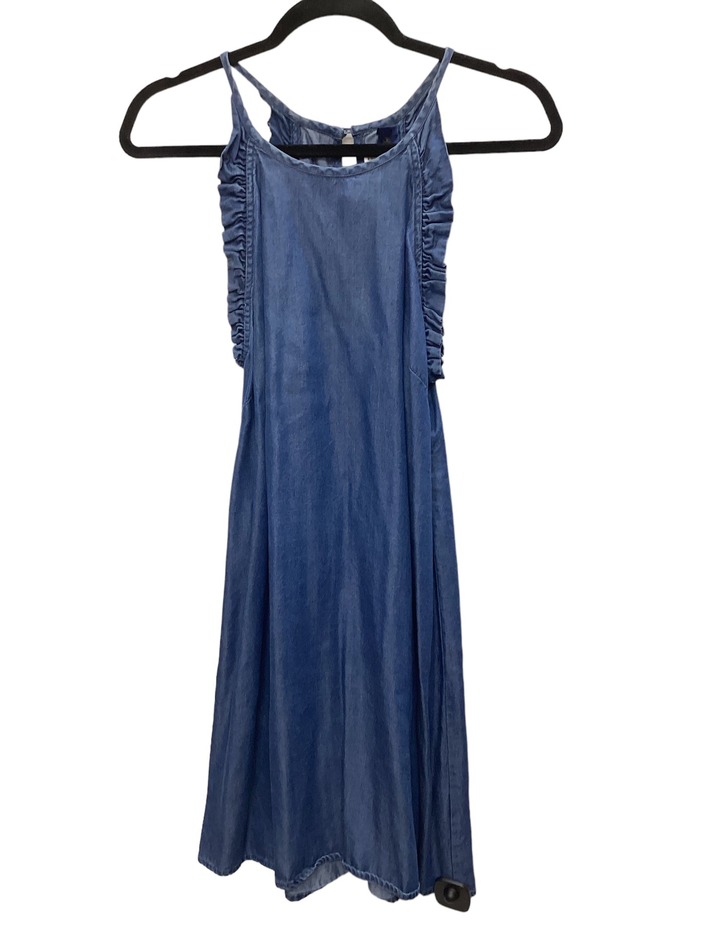 Blue Denim Dress Casual Short Blue Rain, Size S