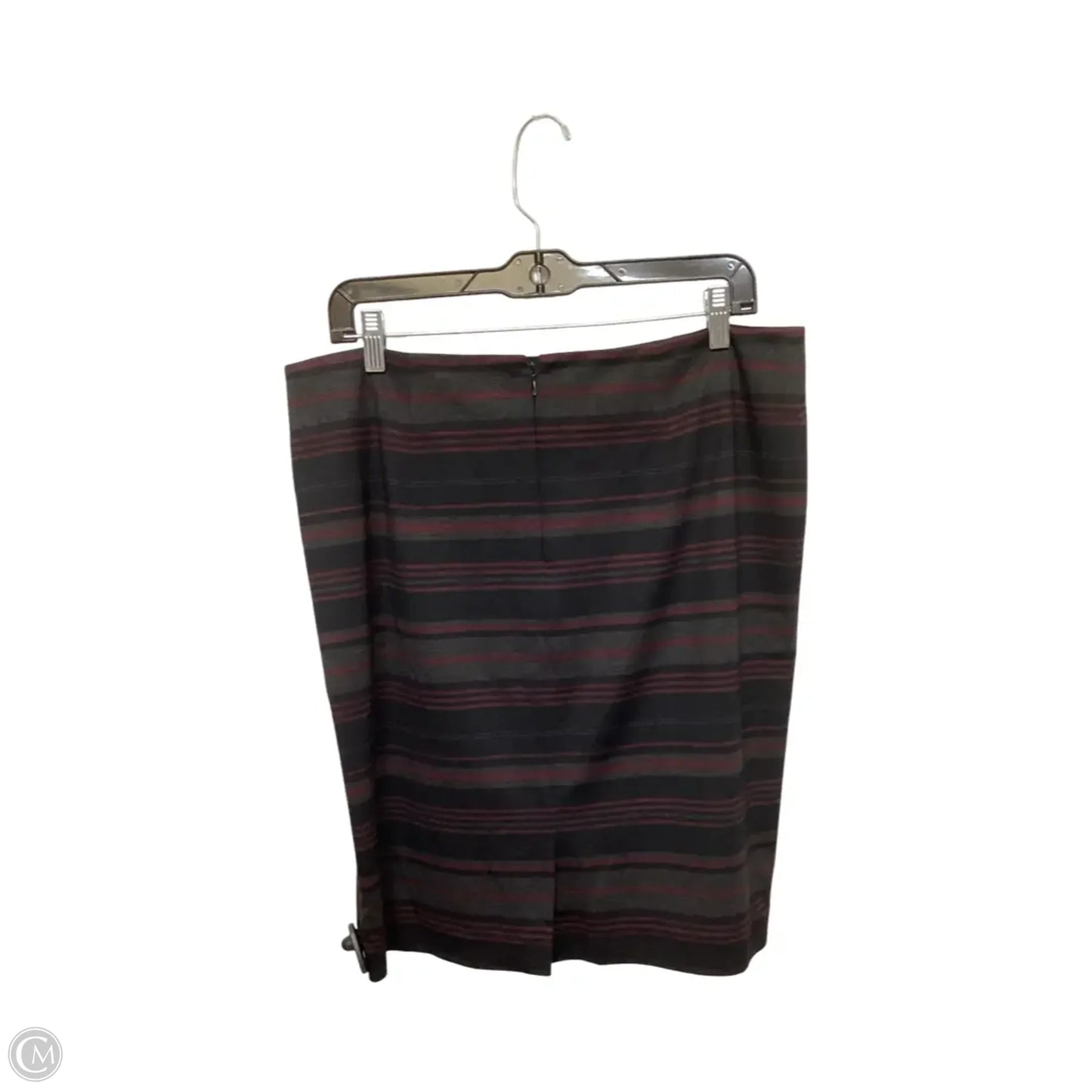 Skirt Midi By Nine West Apparel In Striped Pattern, Size: L