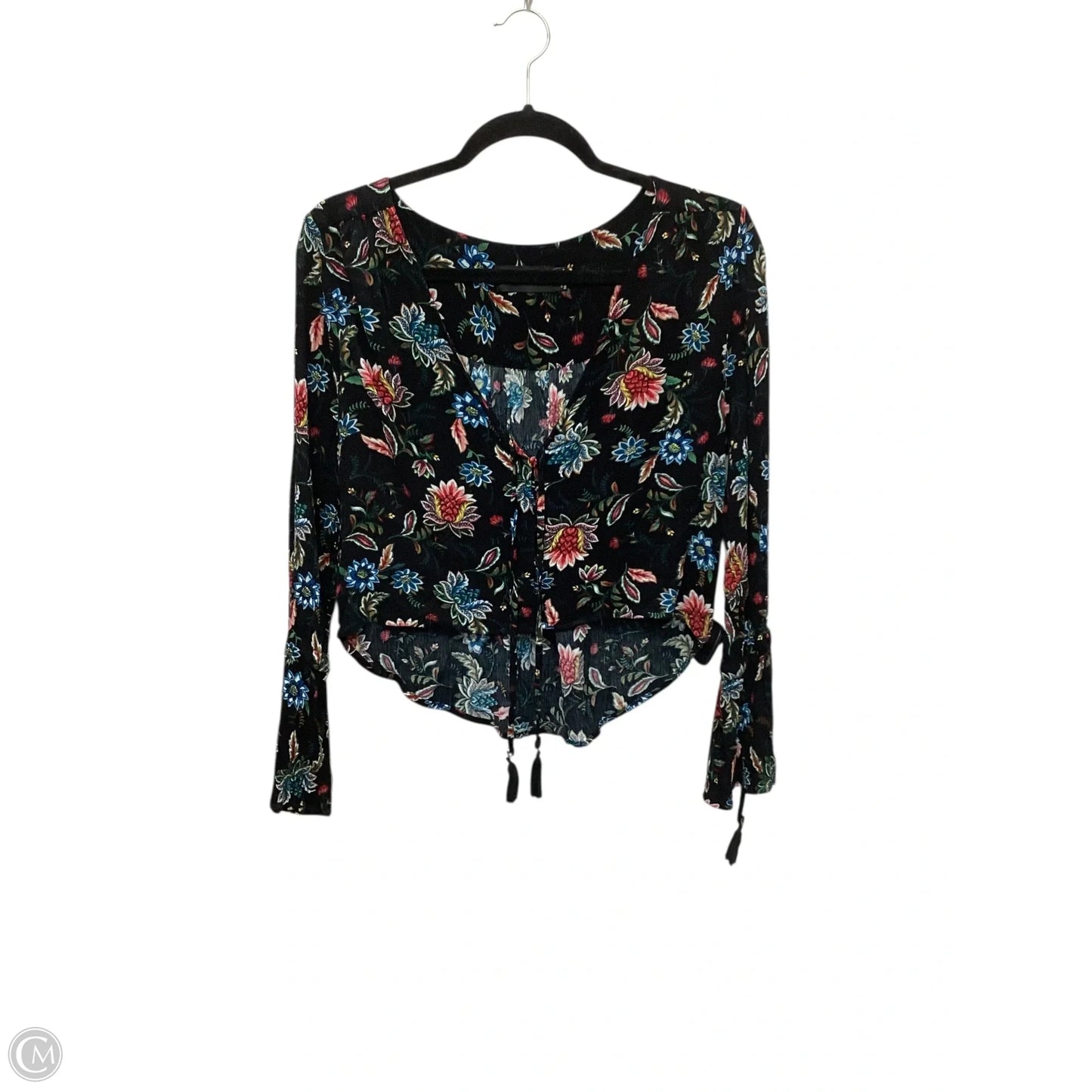 Top Long Sleeve By Minkpink In Floral Print, Size: S
