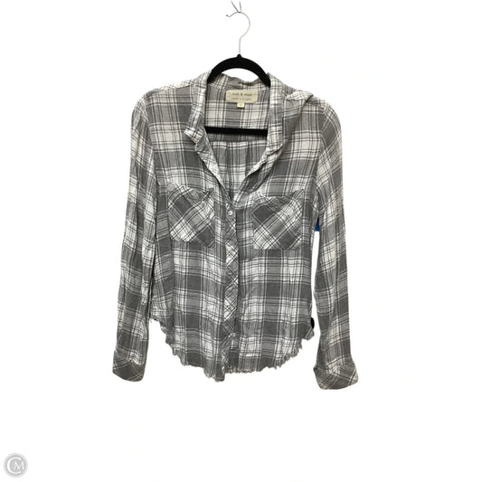 Top Long Sleeve By Cloth & Stone In Grey, Size: S