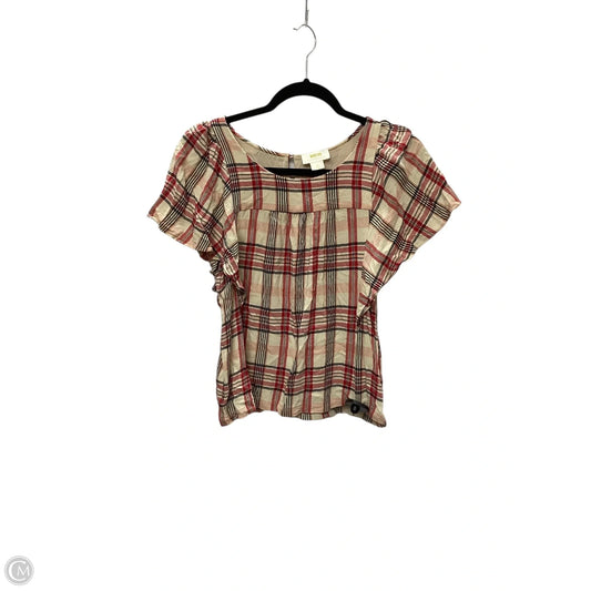 Top Short Sleeve By Maeve In Red, Size: S