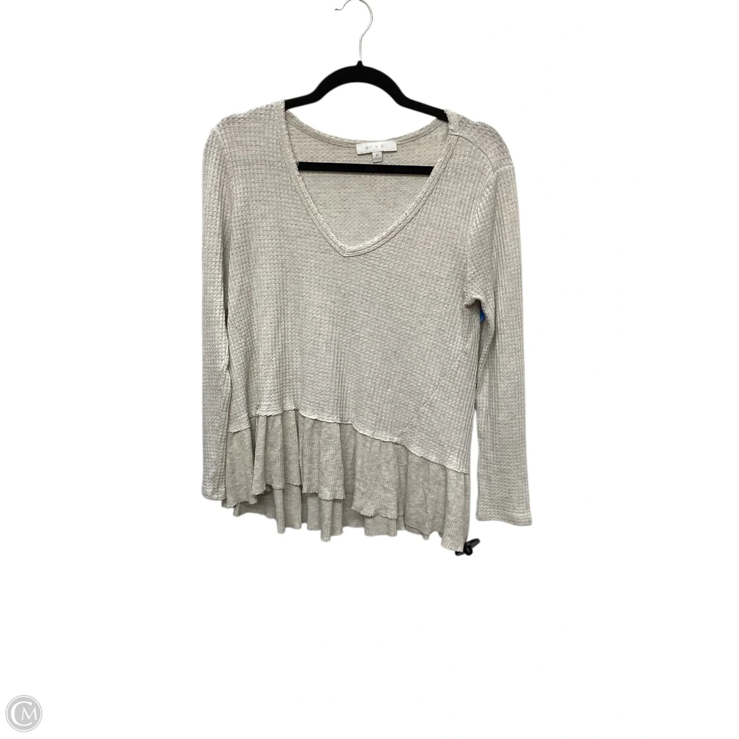 Top Long Sleeve By Eri + Ali In Grey, Size: M
