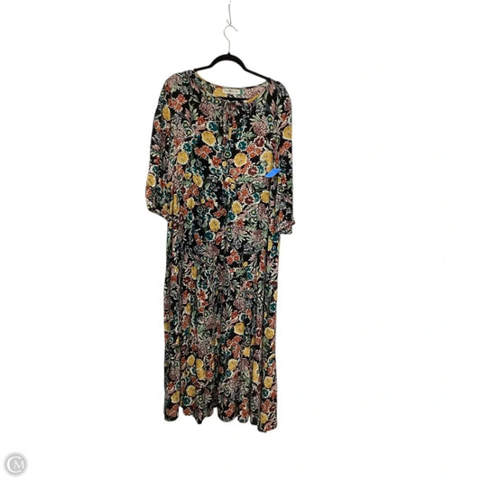 Dress Casual Midi By Natural Life In Floral Print, Size: L