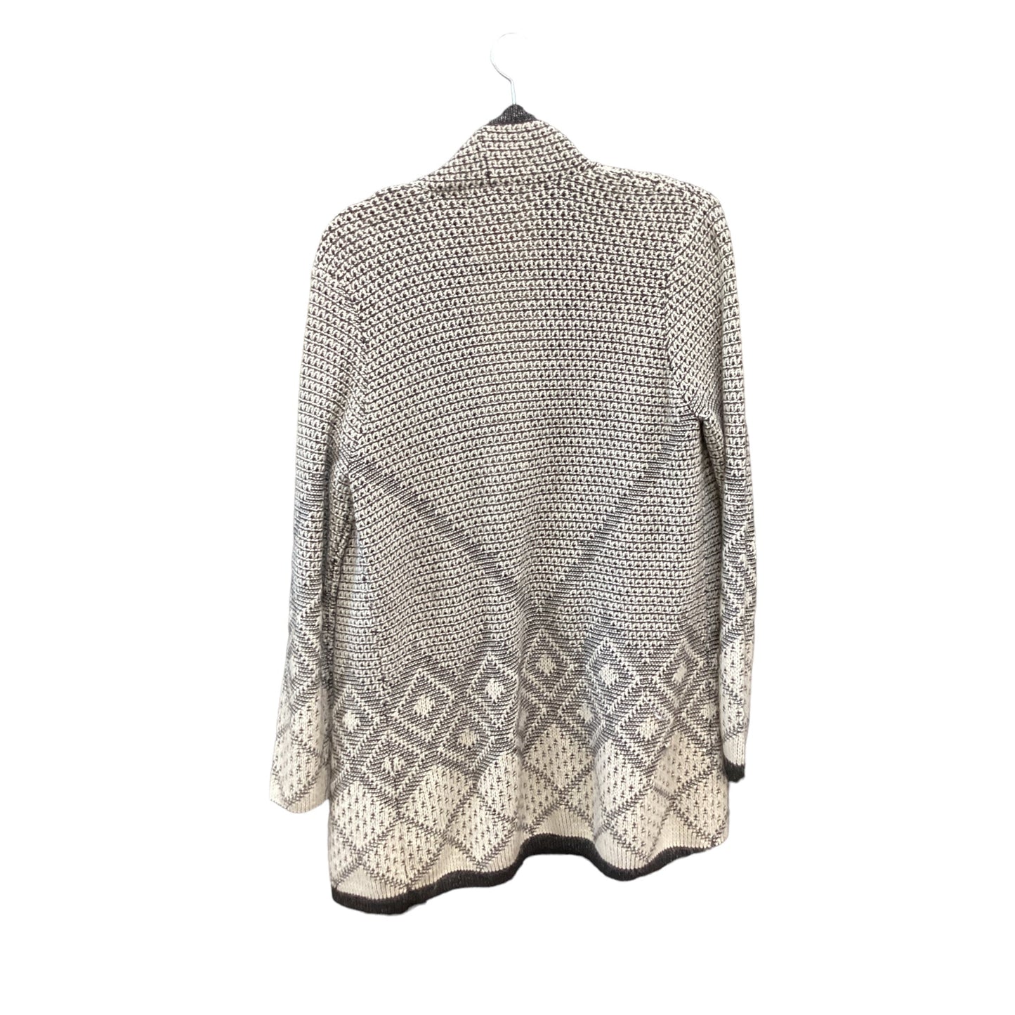 Sweater Cardigan By Knox Rose In Black Cream, Size: L