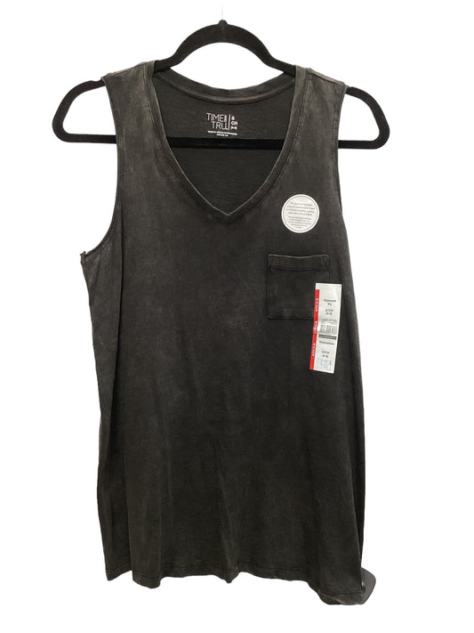 Grey Top Sleeveless Basic Time And Tru, Size S