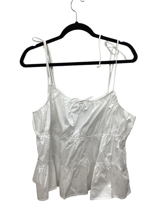 White Top Sleeveless Divided, Size Xl