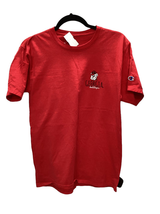 Red Top Short Sleeve Basic Champion, Size M