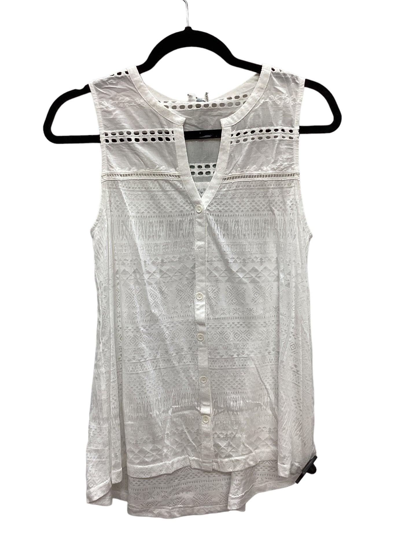 White Top Sleeveless Andree By Unit, Size M
