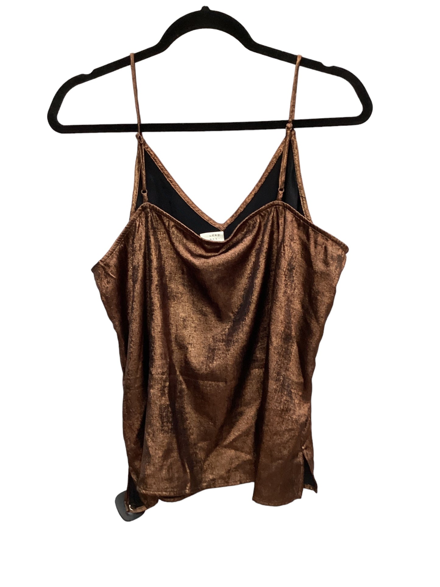 Brown Top Sleeveless A New Day, Size 2x