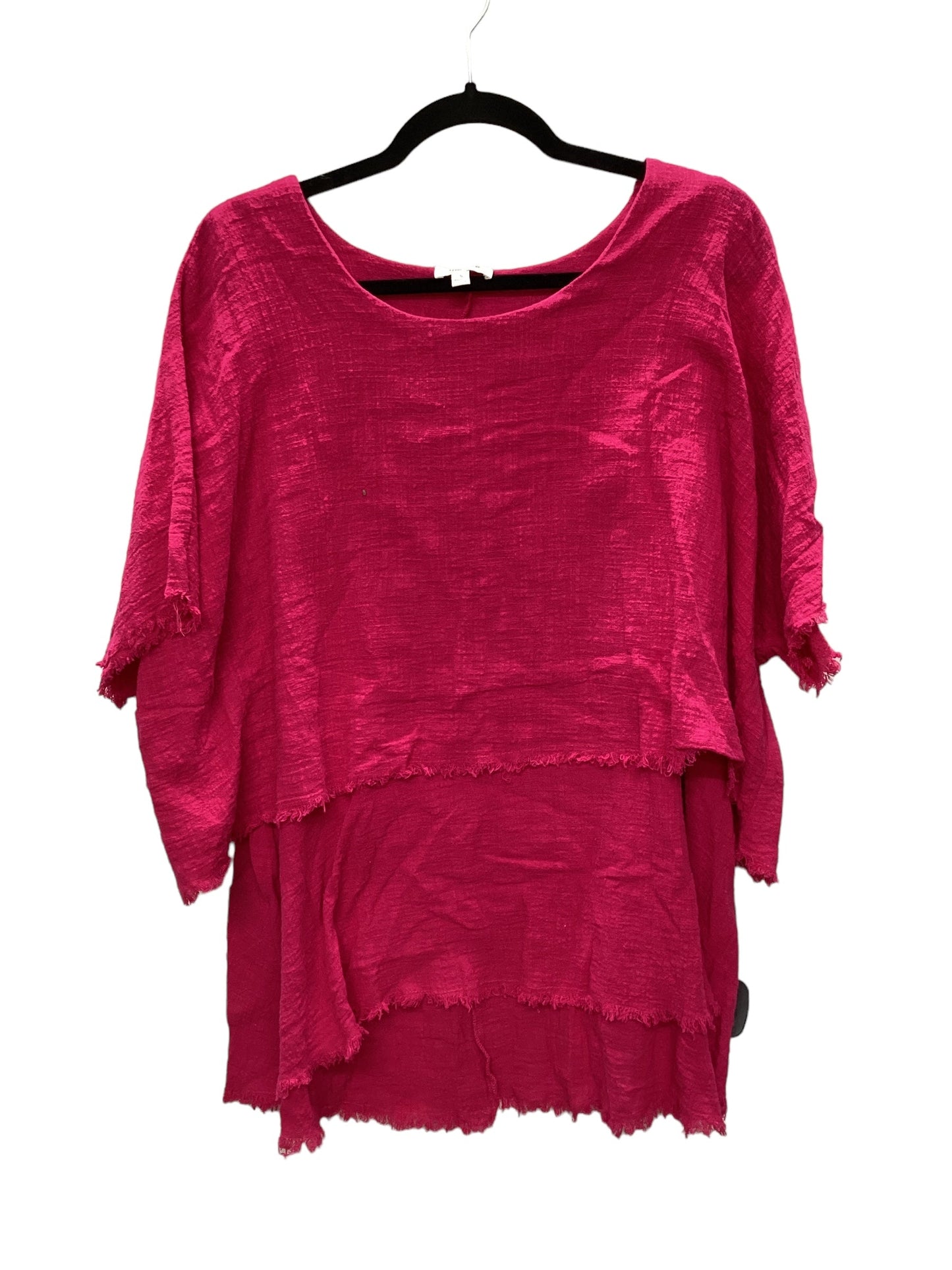 Pink Top Short Sleeve Umgee, Size S