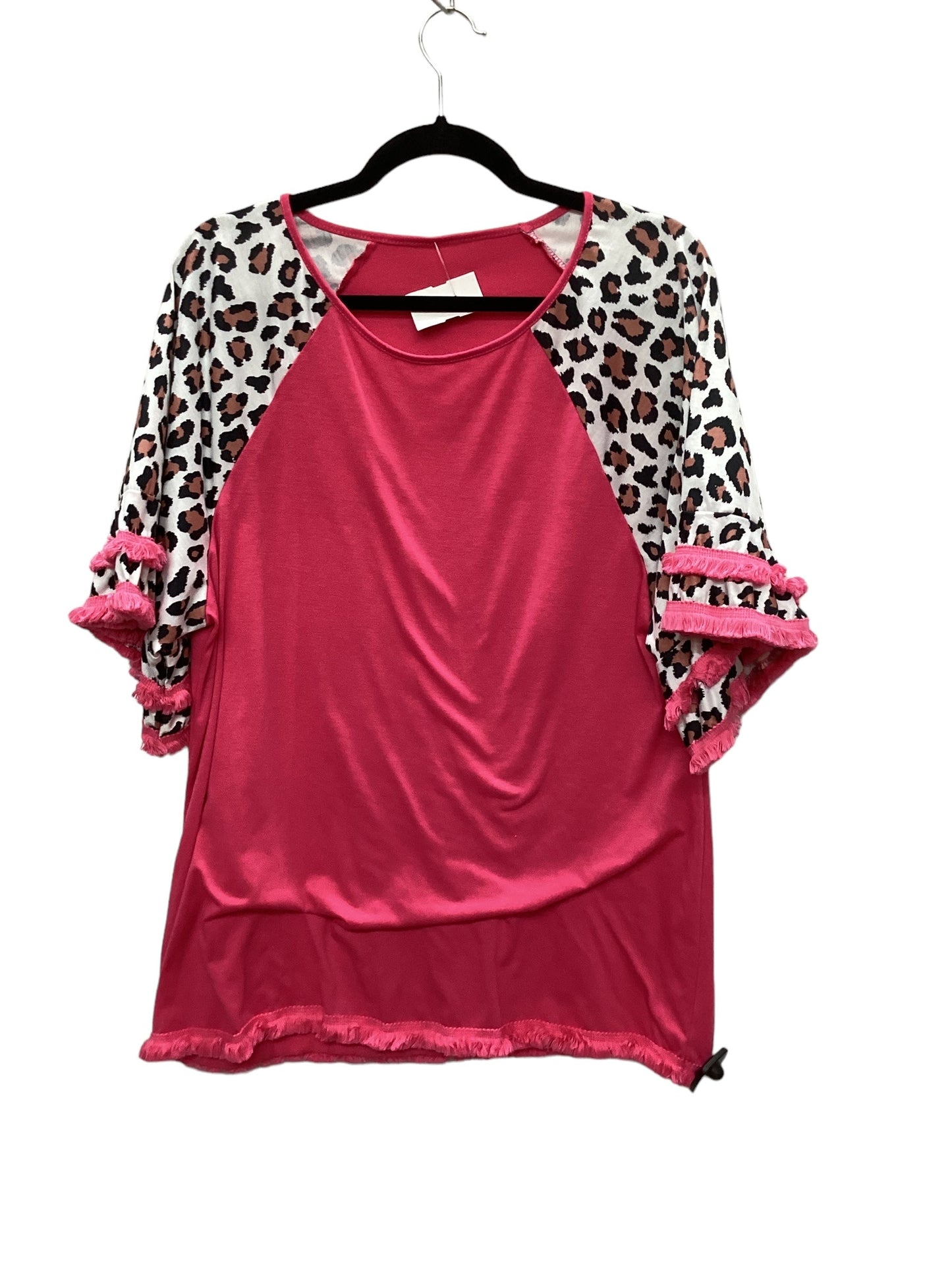 Pink Top Short Sleeve Shein, Size L
