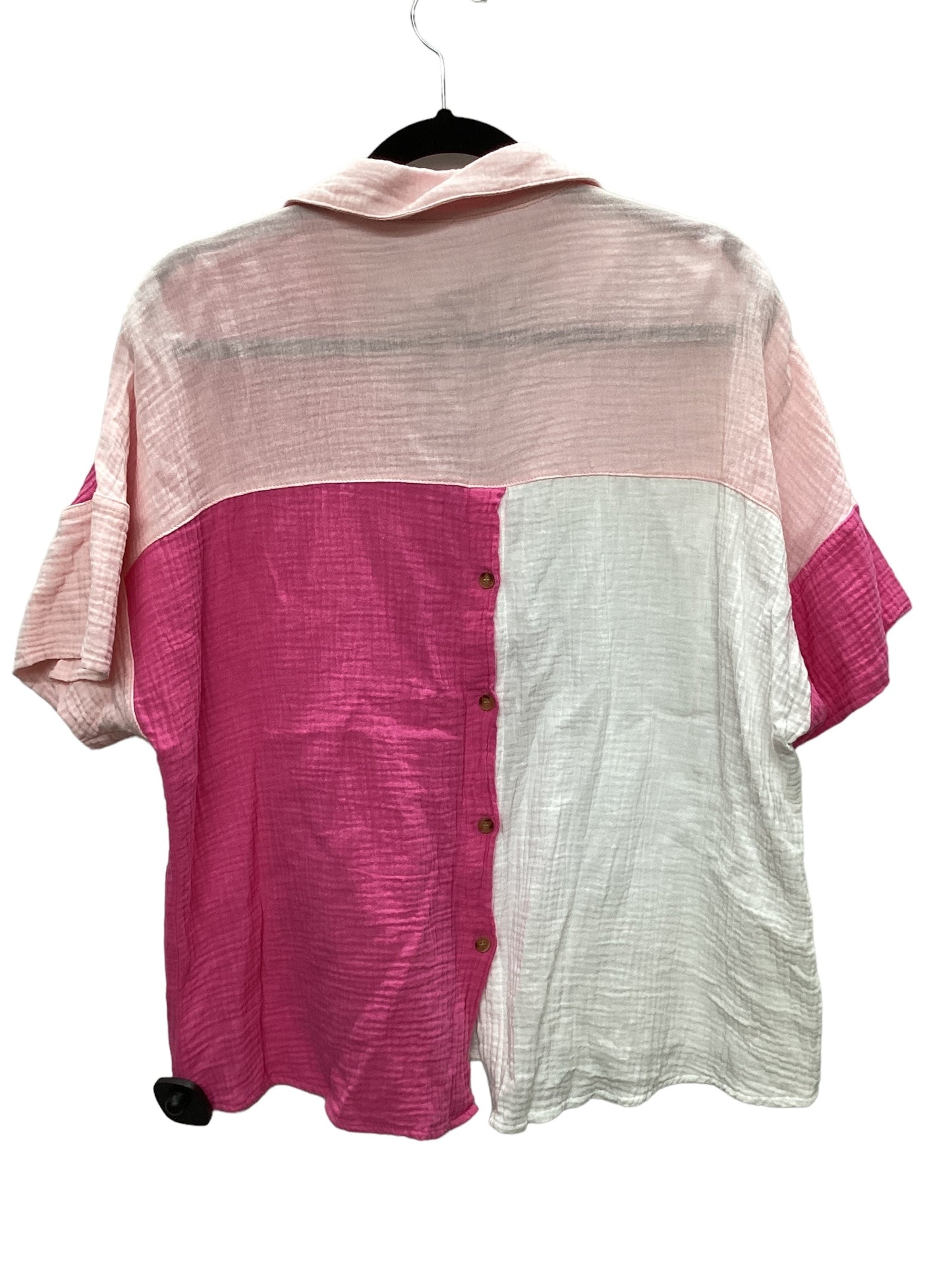Pink Top Short Sleeve Shein, Size M