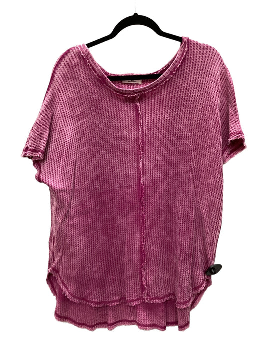 Purple Top Short Sleeve Zenana Outfitters, Size S