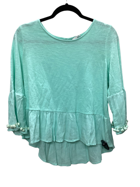 Green Top Long Sleeve Crown And Ivy, Size Petite  M